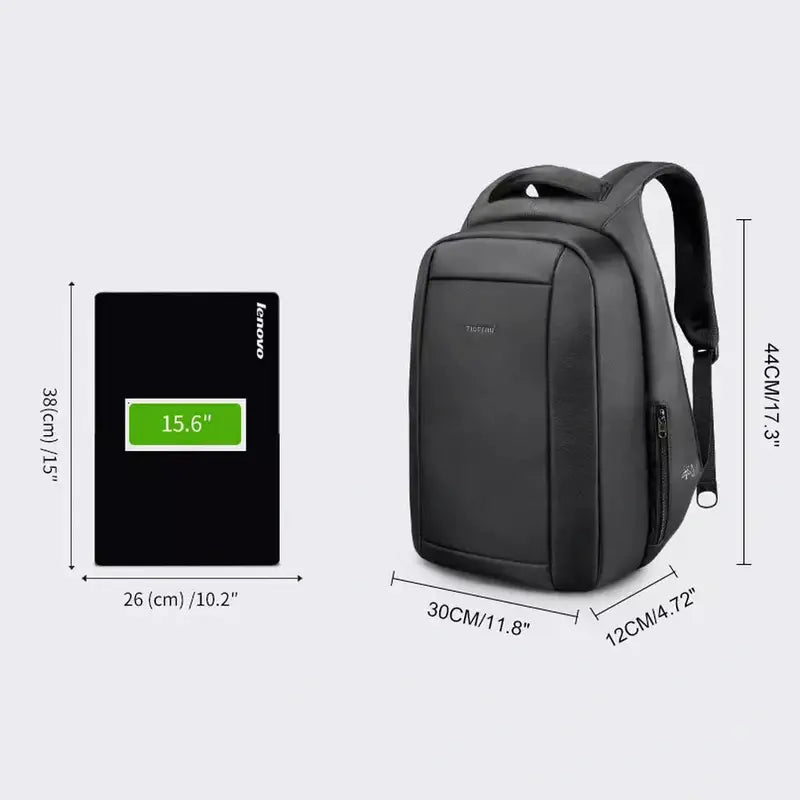 Sac à dos informatique noir avec compartiment dédié pour ordinateur portable