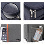 Sac à dos isotherme 20 litres en tissu gris avec plusieurs compartiments et poche en mesh