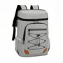 Sac à dos isotherme de randonnée 25L gris clair avec accents noirs et cordon de serrage