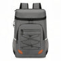 Sac à dos isotherme de randonnée 25L gris avec compartiment zippé et laccage en bungee