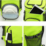 Sac à dos isotherme rectangulaire grande capacité en vert citron avec plusieurs compartiments