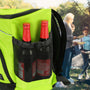 Sac à dos isotherme rectangulaire grande capacité 33L avec bouteille rouge et poche mesh