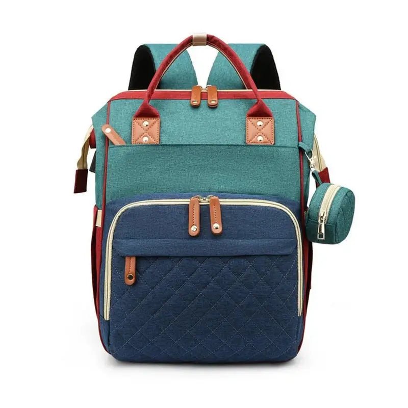Sac à dos à langer 20L multipoches avec poche avant matelassée et petite pochette attachée
