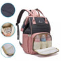 Sac à dos à langer le Queen rose et gris avec compartiments isolés et poche étanche