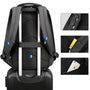 Sac à dos laptop noir avec plusieurs compartiments et sangle pour bagage