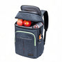 Sac à dos à lunch isotherme bleu 28L avec compartiment ouvert, fruits et canette
