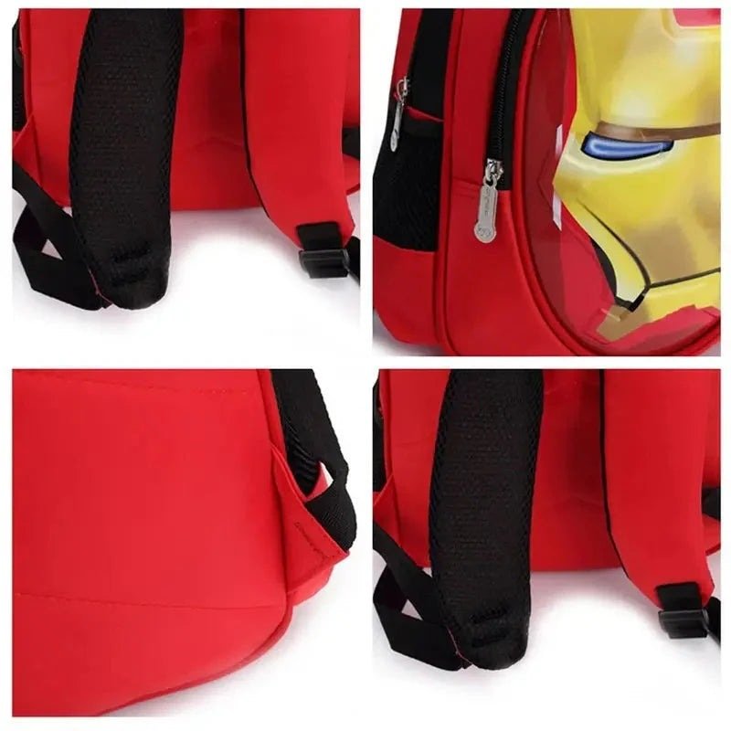 Sac à dos Marvel maternelle rouge avec bretelles noires et graphique de Iron Man