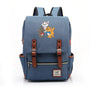 Sac à dos maternelle Disney Aristochats en denim bleu avec fausse cuir marron et personnage printé
