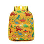 Sac à dos maternelle garçon dinosaure jaune avec motif de dinosaures colorés