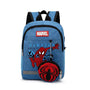Sac à dos maternelle Spiderman en denim bleu avec porte-monnaie détachable