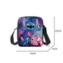 Sac à dos maternelle Stitch avec Stitch et Angel sur fond galaxie, 23x19x6cm