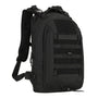 Sac à dos militaire 25L 1000D noir avec sangle tactique, MOLLE et cordon élastique