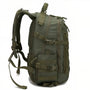 Sac à dos militaire 35l vert olive avec nombreuses sangles et boucles pour l’extérieur
