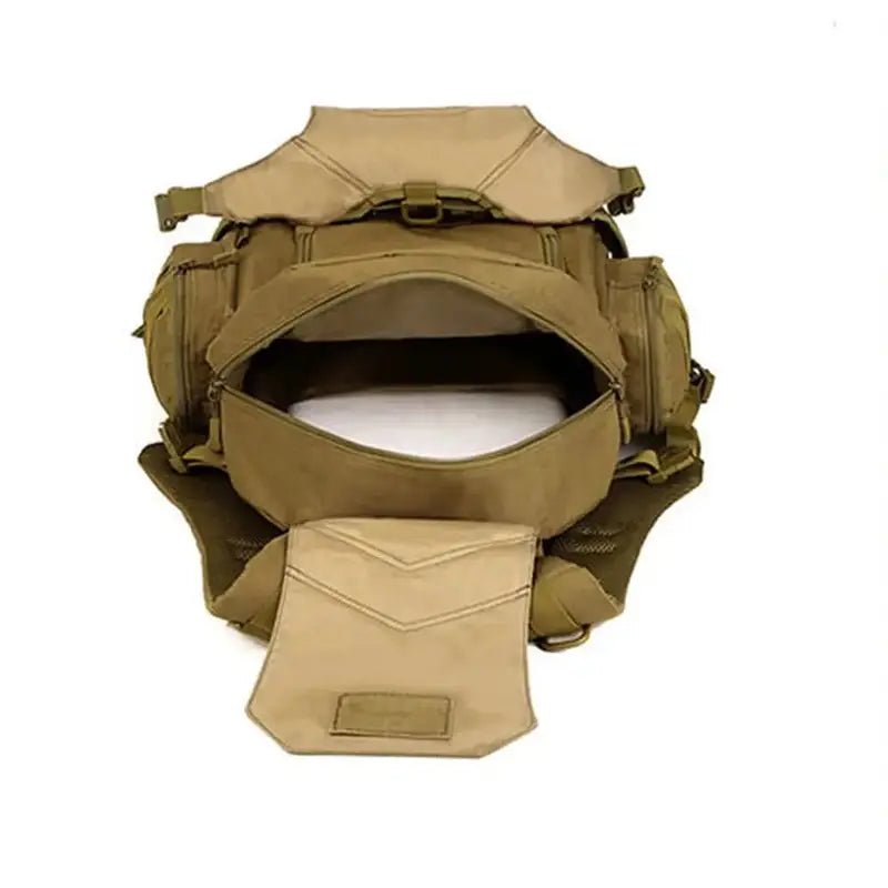 Sac à dos militaire 40l en Coyote Brown style tactique ouvert et spacieux