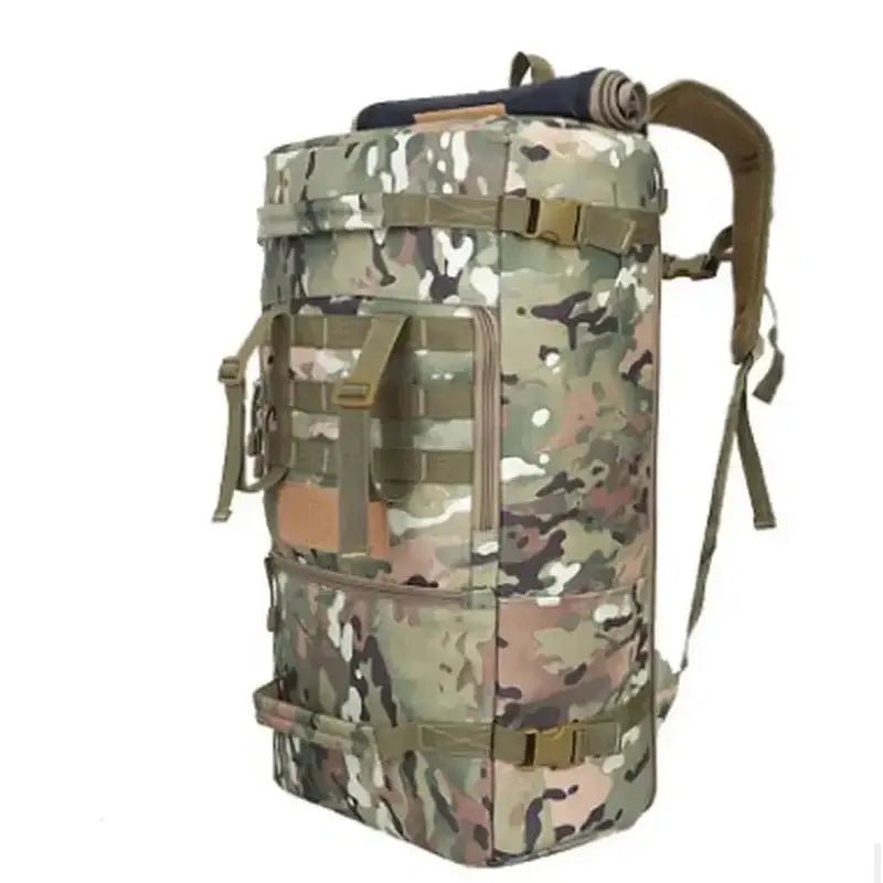 Sac à dos militaire 50 litres camouflage tactique avec multiples sangles et boucles
