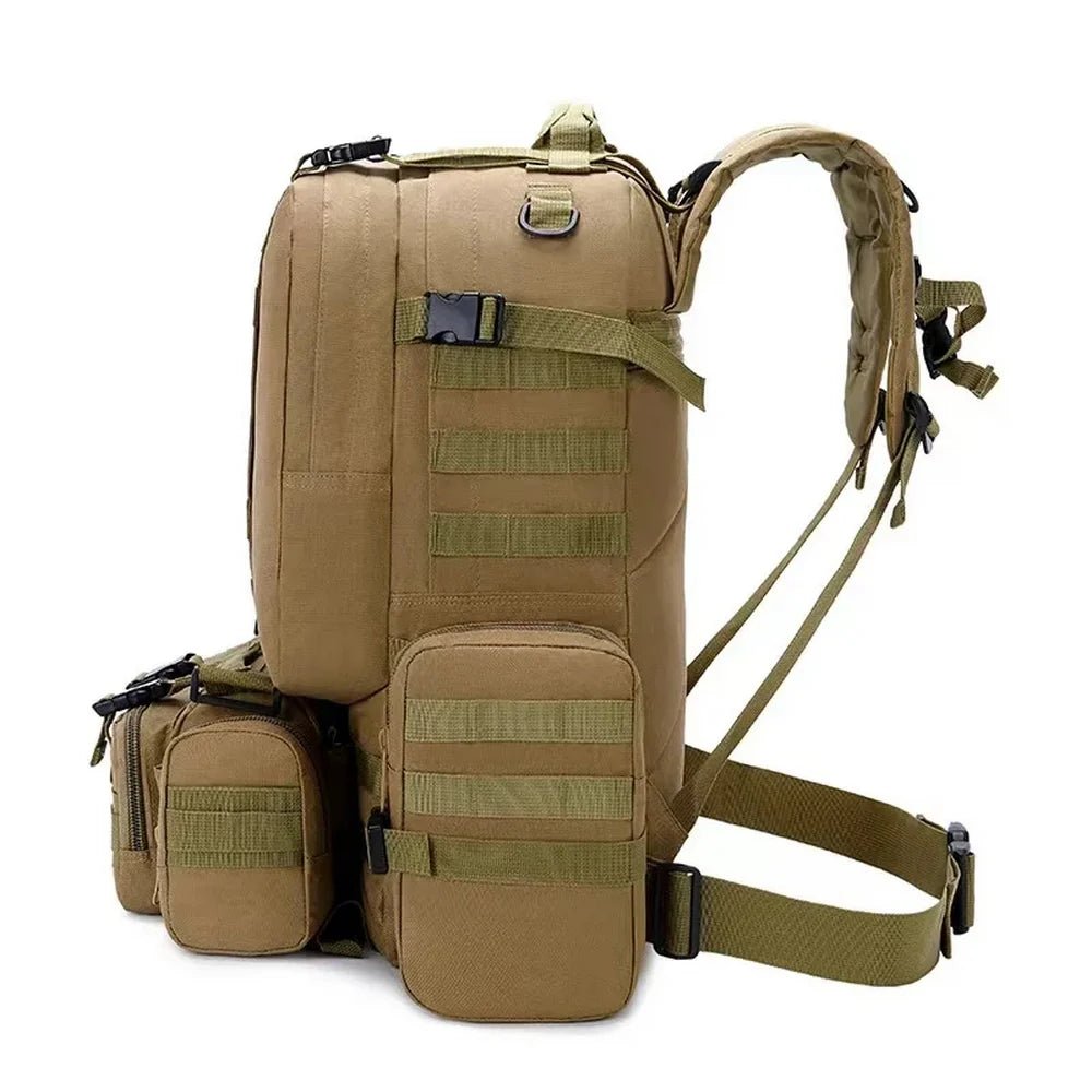 Sac à dos militaire 50l d’airsoft avec poches extérieures et webbing MOLLE
