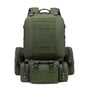Sac à dos militaire 50l d airsoft olive vert modulable avec pochettes detachables