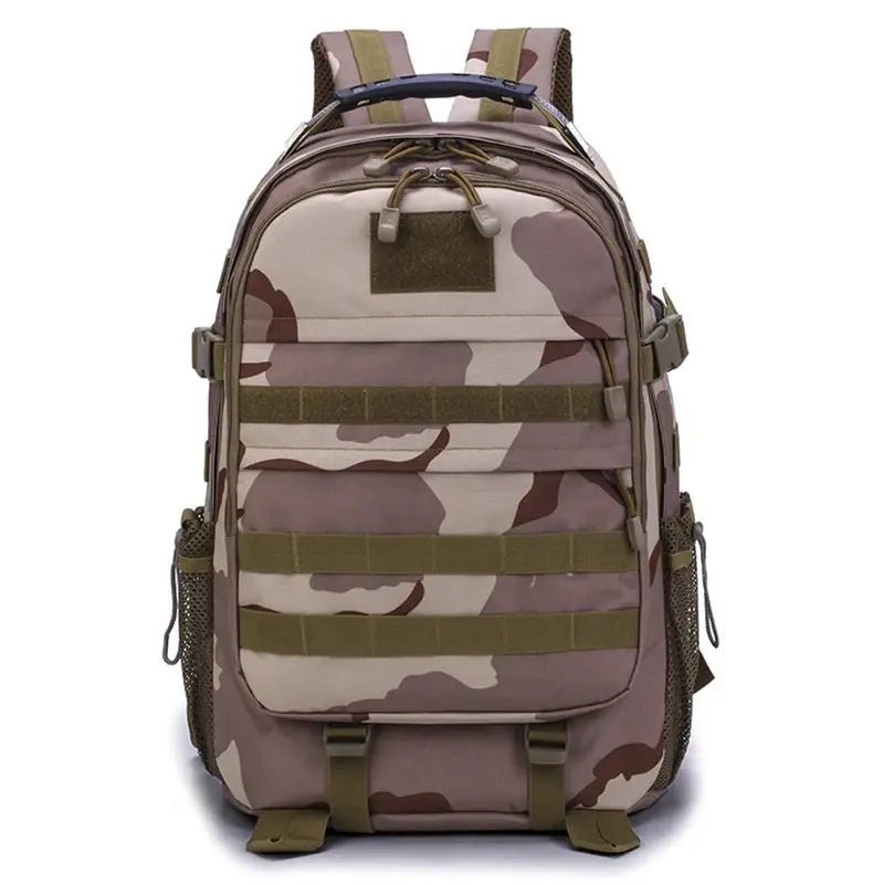 Sac à dos militaire 50l camouflage tactique avec plusieurs compartiments et sangles extérieures