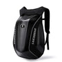 Sac à dos moto à coque noire avec texture en fibre de carbone pour motocyclistes