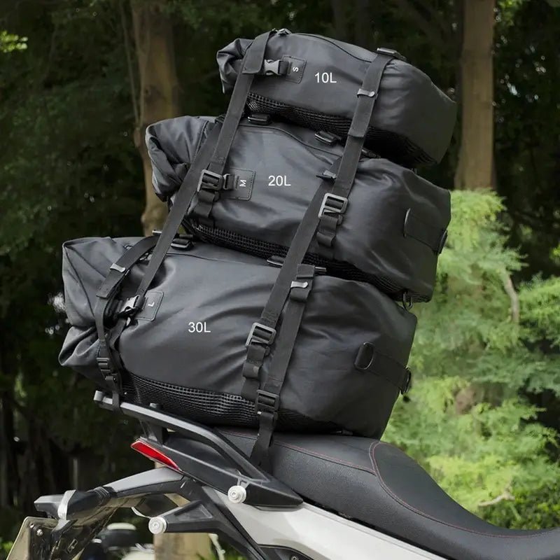 Sac à dos moto étanche avec sacs secs imperméables empilés de différentes capacités