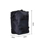 Sac à dos moto étanche noir rectangulaire, sac de voyage souple avec bretelles