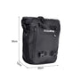 Sac à dos moto étanche avec sacoches vélo imperméables noires, fermetures et boucles