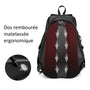 Sac à dos moto imperméable avec panneau dorsal rembourré, ergonomique et respirant