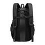 Sac à dos moto imperméable noir avec bretelles rembourrées et panneau dorsal en mesh
