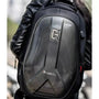 Sac à dos moto rigide noir avec coque dure imitation fibre de carbone