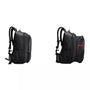 Sac à dos moto rigide noir extensible avec compartiments spacieux