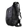 Sac à dos moto rigide noir avec dos rembourré, bretelles et port USB externe