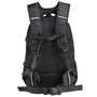 Sac à dos moto rigide noir avec bretelles rembourrées, sangle poitrine et ceinture