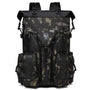 Sac à dos multifonction avec motif camouflage, poches extérieures et bretelles ajustables