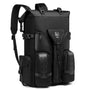 Sac à dos multifonction noir tactique avec poches externes et bretelles ajustables