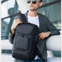 Sac à dos multipoches antivol IronPack noir avec compartiments zippés et serrure intégrée