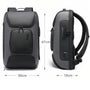 Sac à dos multipoches antivol IronPack avec coque dure en gris foncé et noir