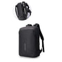 Sac à dos noir élégant pour ordinateur avec port de charge USB anti-vol