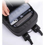 Sac à dos noir élégant pour ordinateur avec plusieurs compartiments pour électronique