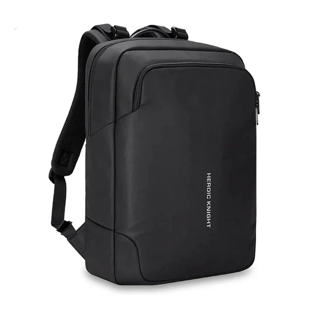 Sac à dos noir élégant HEROIC KNIGHT avec bretelles rembourrées pour ordinateur
