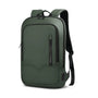 Sac à dos ordinateur 14 pouces femme olive vert minimaliste avec port USB externe