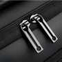 Deux tirettes de fermeture éclair en métal noir sur tissu texturé pour Sac à dos ordinateur 15 pouces de 25L
