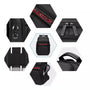 Sac a dos ordinateur 15 pouces noir avec compartiments multiples, accents rouges et organisation