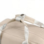 Sac à dos ordinateur 16 pouces femme Sélène beige avec poignées en tissu et fermeture snap