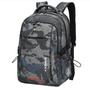 Sac à dos ordinateur étanche avec motif camouflage, multiples compartiments et sangles latérales