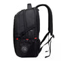 Sac à dos ordinateur étanche noir avec bretelles rembourrées et port USB latéral