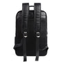 Sac à dos ordinateur homme imitation cuir en cuir noir avec bretelles ajustables et panneau dorsal en mesh