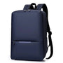 Sac à dos ordinateur homme tendance 15 pouces en bleu marine minimaliste avec zippers