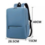 Sac à dos ordinateur homme tendance 15 pouces en bleu clair avec dimensions visibles