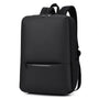 Sac à dos ordinateur homme tendance 15 pouces noir minimaliste avec deux zippers en haut