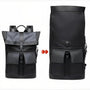 Sac à dos ordinateur imperméable homme noir convertible en sac plus grand